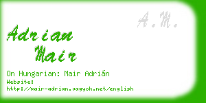 adrian mair business card
